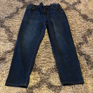 Classic Blue Straight-Leg Jeans with Faded Indigo Wash
